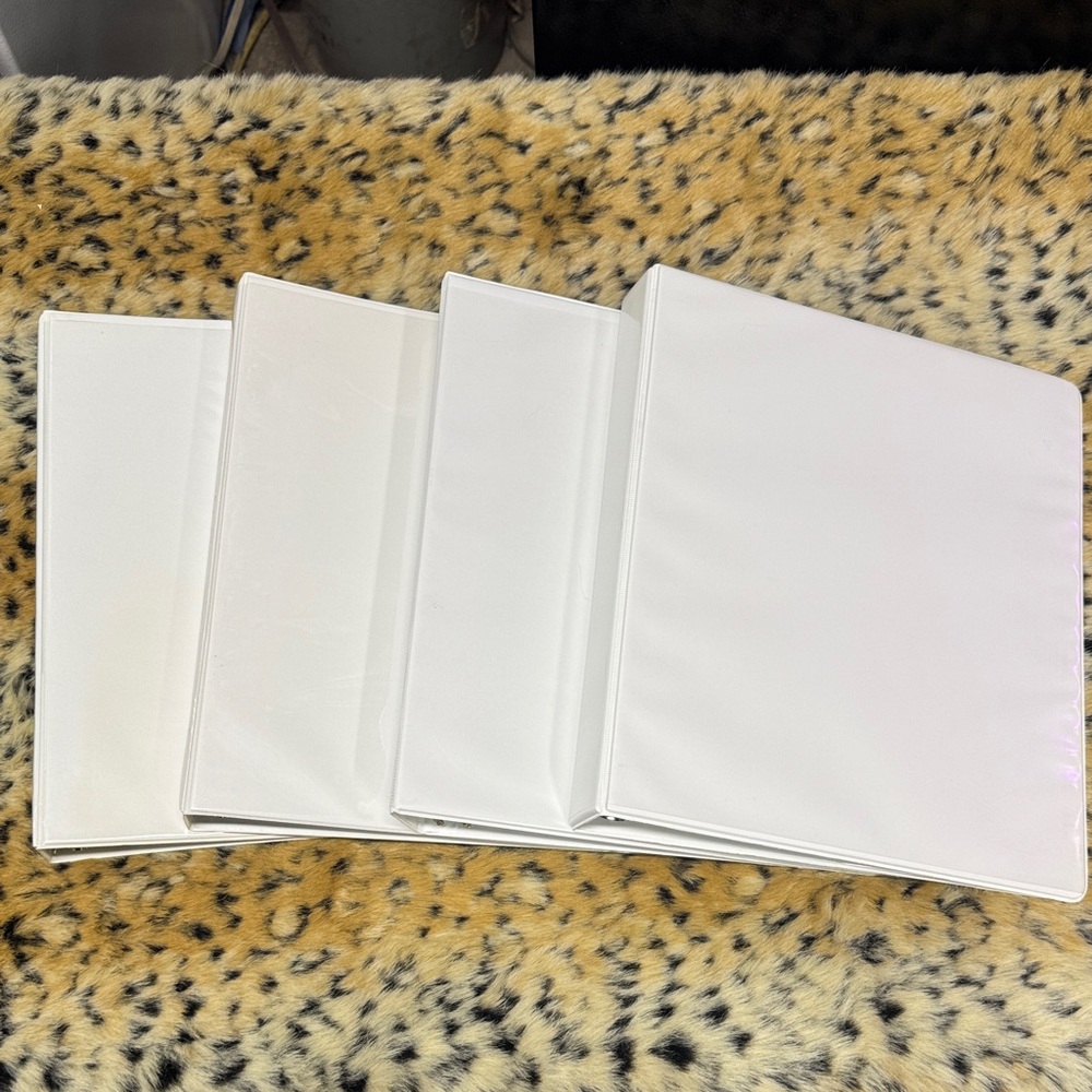 4 White 3-Ring Binder - Classic Document Organizer